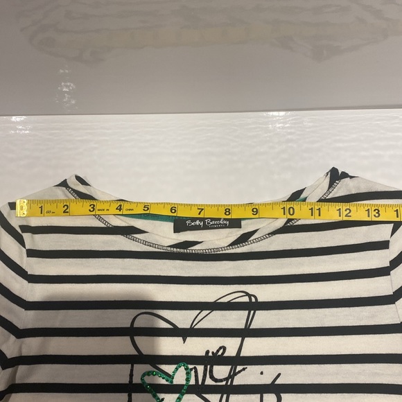 Betty Barclays Elements stripe Love long sleeve top - Picture 4 of 5